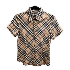Burberry short sleeve button down shirt
